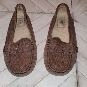 UGG Size 8 Brown Leather Driving Loafer